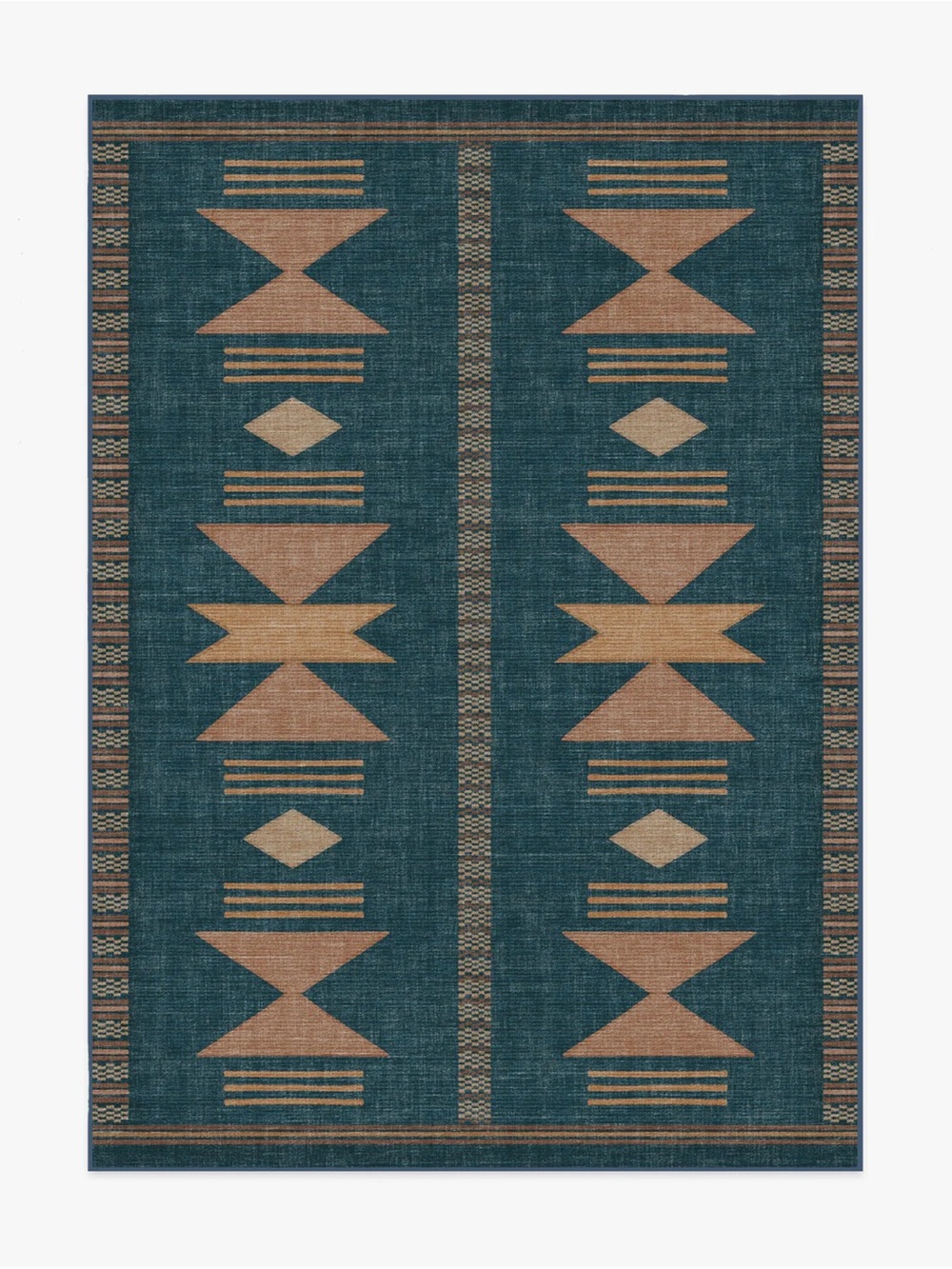 Lark Blue & Rose Flatwoven Rug 6x9 (does not come with the cushioned rug pad)